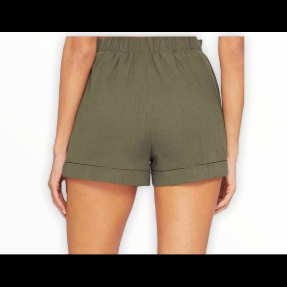 Greenish Brown Tie Shorts Sz S - Picture 2 of 5